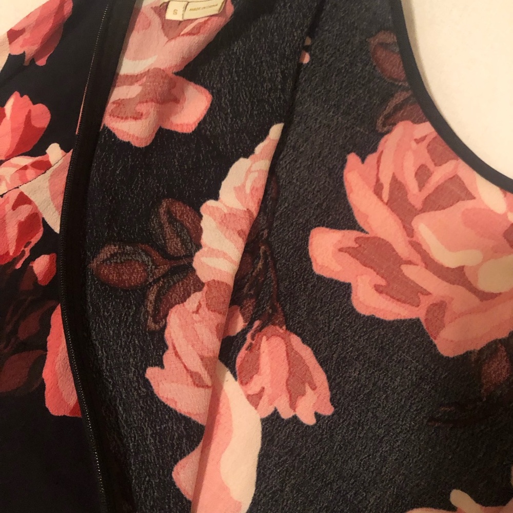 KATE SPADE LONG SLEEVE RUFFLE ROSE DRESS. - Picture 9 of 10